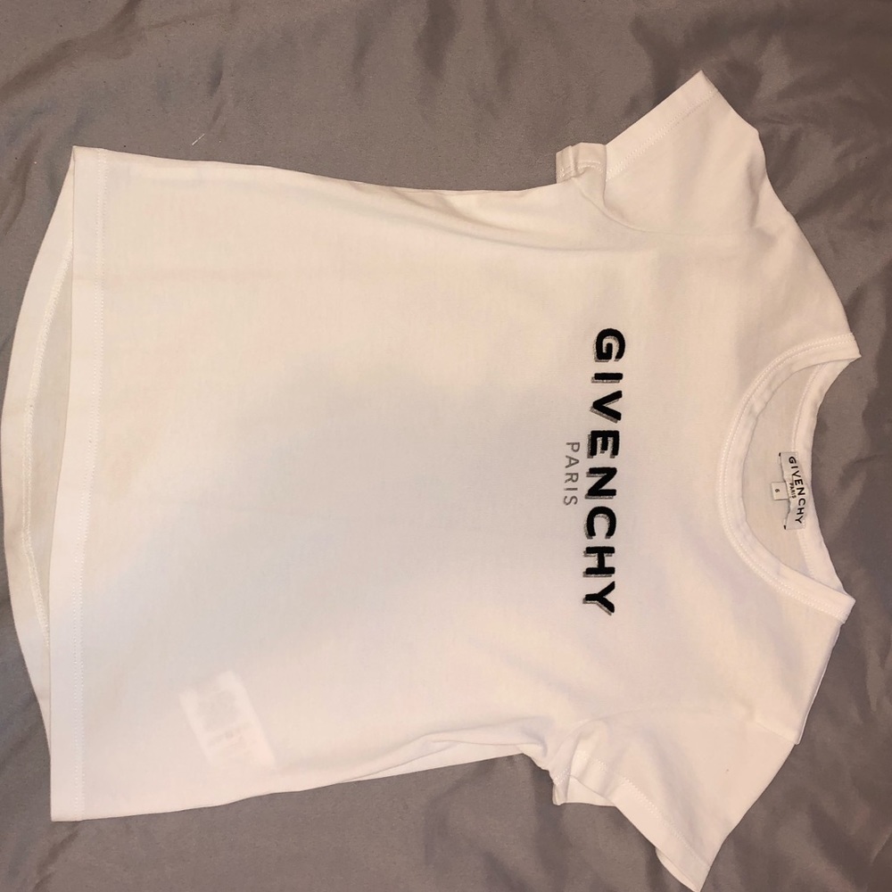 Givenchy matching set … white short sleeve shirt and black joggers